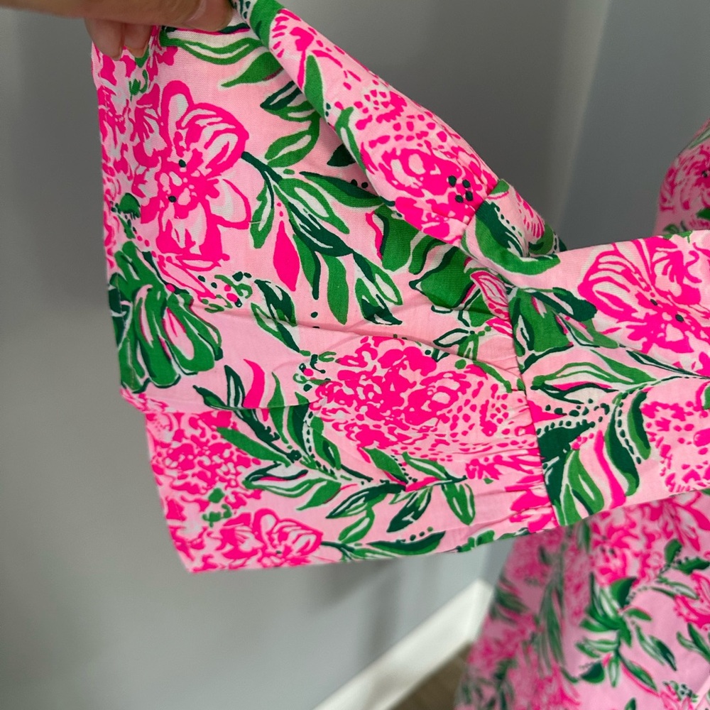 Lilly Pulitzer Pink & Green Floral Shift Dress - Picture 5 of 10